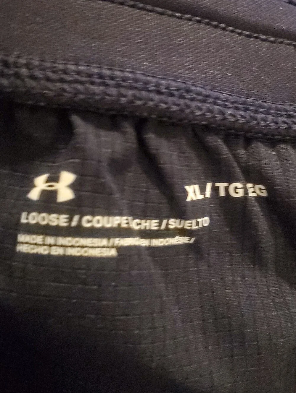 Under Armour Men's Motivate Navy Blue Embroidered Logo Athletic Size XL Shorts